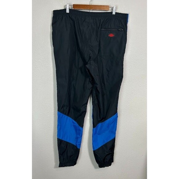 VTG 80s Nike Air Jordan Track Pants Men’s XL Black Blue 1985 Nylon - Picture 3 of 8